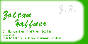 zoltan haffner business card